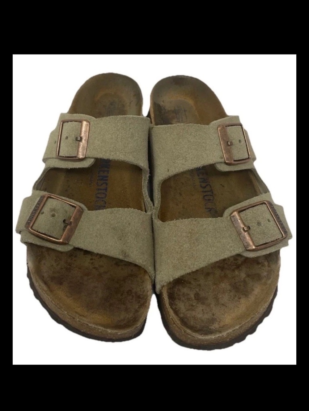 Birkenstock Arizona Taupe Suede Leather Sandals EU 36 US Women’s 5-5.5